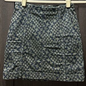 Free People Green Pattern Skirt